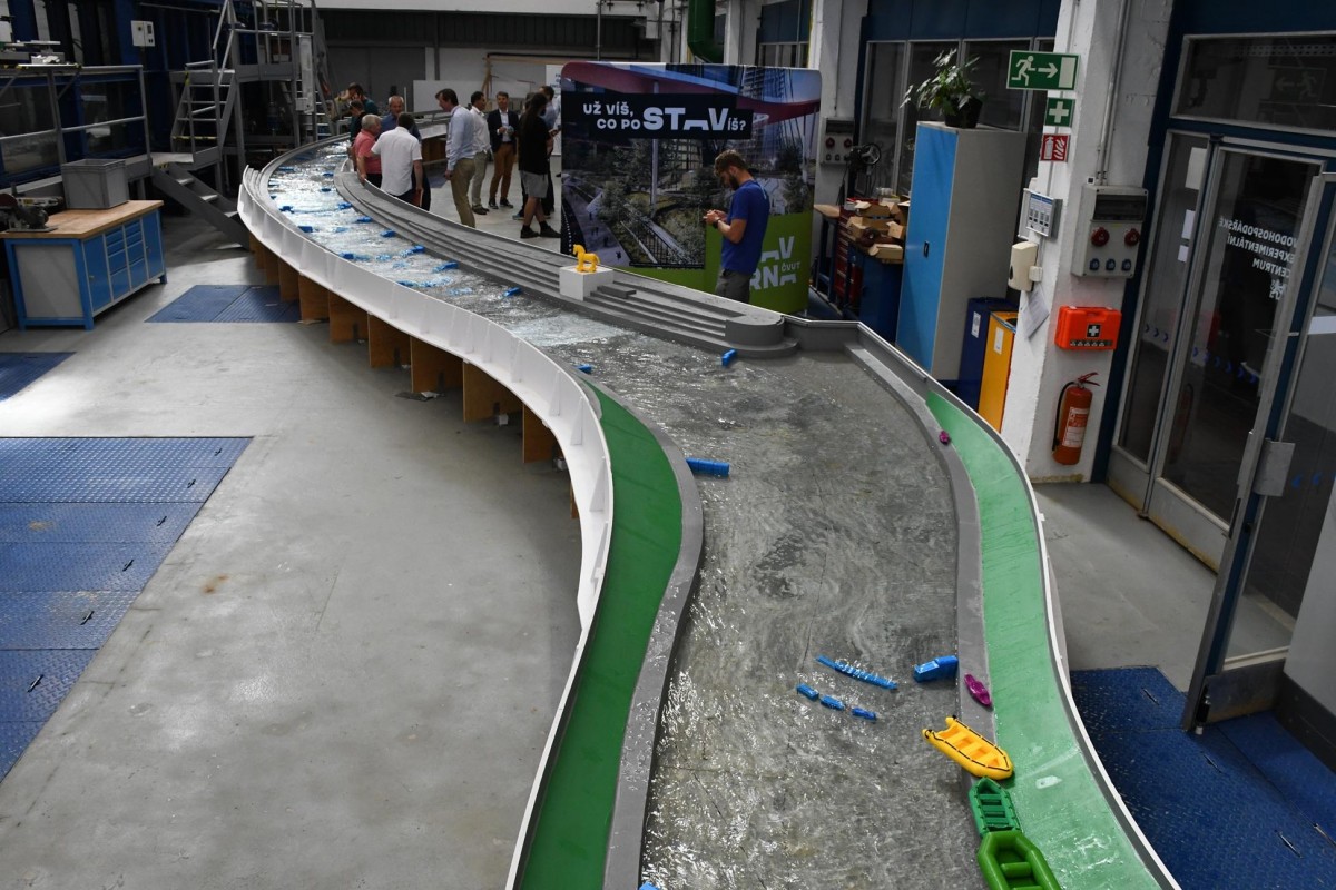 Unikátní model odhalující podobu budoucí slalomové dráhy v Praze v Troji byl představen veřejnosti