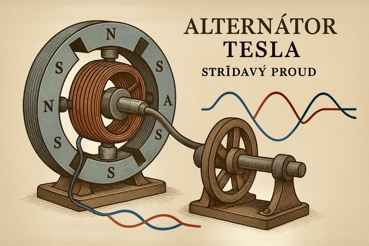 Střídavý proud a Teslův alternátor. Jak se elektřina vydala na dálku